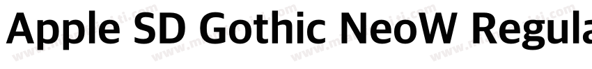 Apple SD Gothic NeoW Regular字体转换
